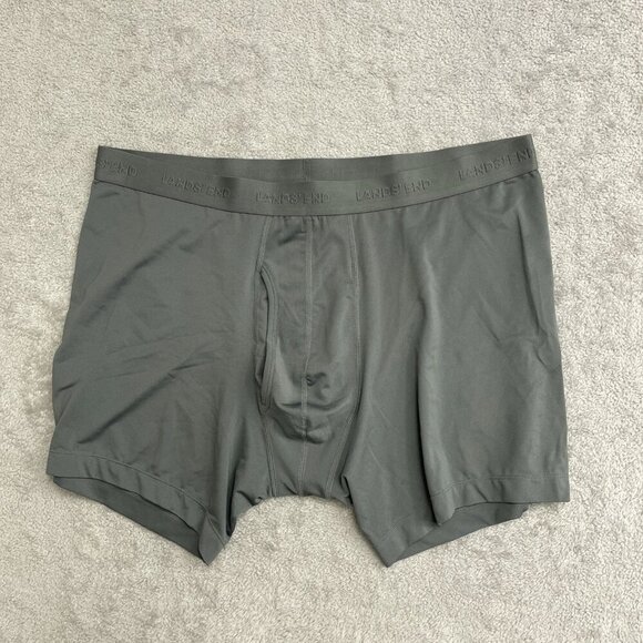 NEW Lands' End Boxer Briefs 3-Pack Men's XL Warm Graphite - Picture 1 of 6